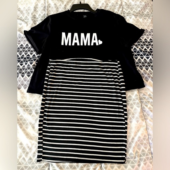 SHEIN Dresses & Skirts - Maternity Mama Shirt and Skirt Set Size Large NEVER WORN